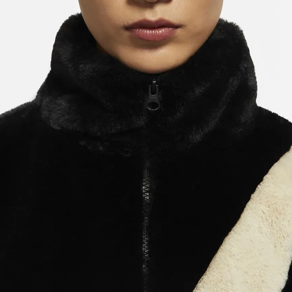 Nike Faux Fur Jacket, NIKE SWOOSH - Picture 3 of 14